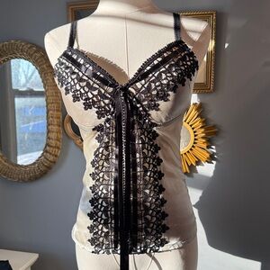 Charlotte Russe top small with black lace